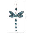 thumbnail image 2 of 1 Pair Female Dangle Earrings Statement Earrings Dragonfly Earrings Rhinestone Jewelry, 2 of 8