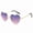 Gold frame purple po, variant on Yokua Women Rimless Sunglasses Bachelorette Party Gradient Sunglasses Heart Sunglasses