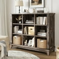 thumbnail image 4 of EnHomee 9 Cube Storage Organizer for Living Room Wooden 9-Cube Organizer for Bedroom Dark Rustic Oak, 4 of 8