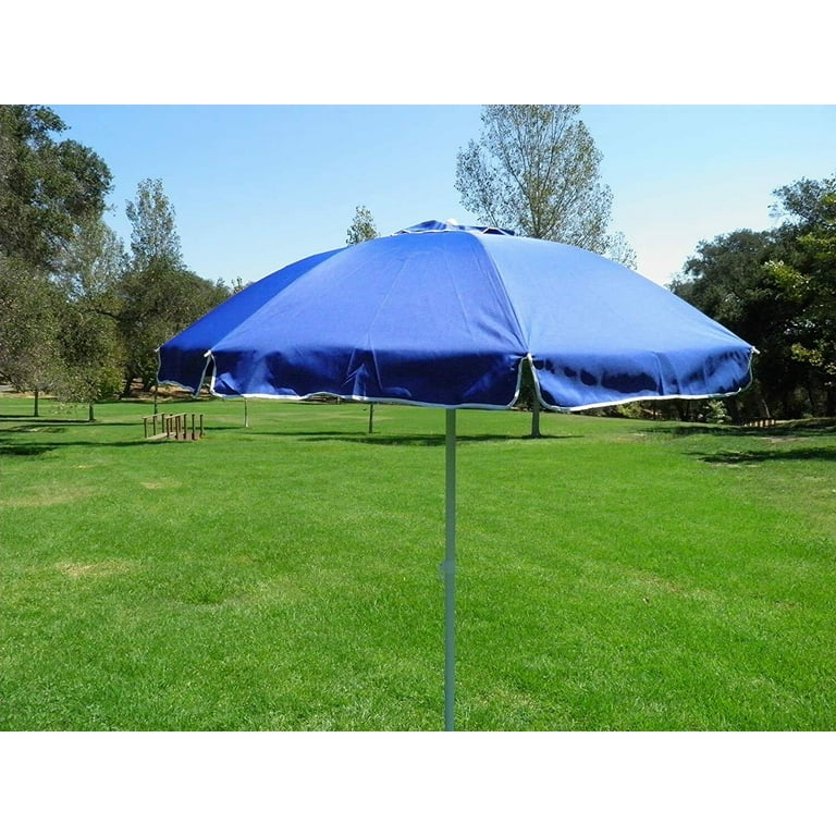 アンブレラ1。
F3号キャンバス Beach Umbrella 7 ft Solid Blue Waterproof with 97% UVA Protection