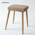 thumbnail image 2 of JHWarmo - Funda para taburete cuadrado de algodón elástico para el hogar, funda protectora para taburete cuadrado para sala de estar, funda protectora contra el polvo para silla de madera, 2 of 5