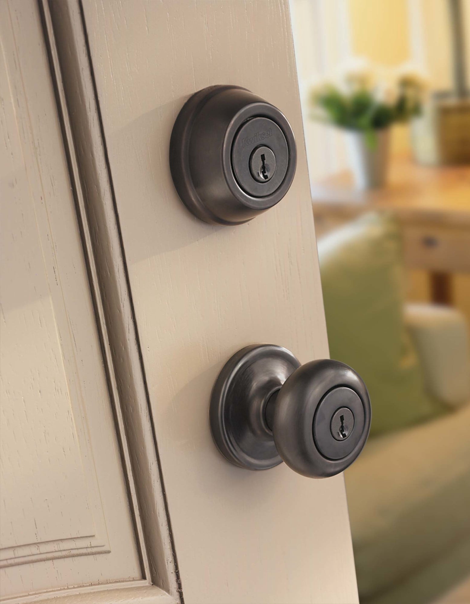 Kwikset Smartkey 785 Double Cylinder Deadbolt, Satin Nickel