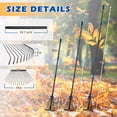 thumbnail image 3 of FENHRTVM Rake for Leaves,18 Teeth Adjustable Mental Garden Rake 62in Black Leaf Rakes for Lawns, 3 of 6