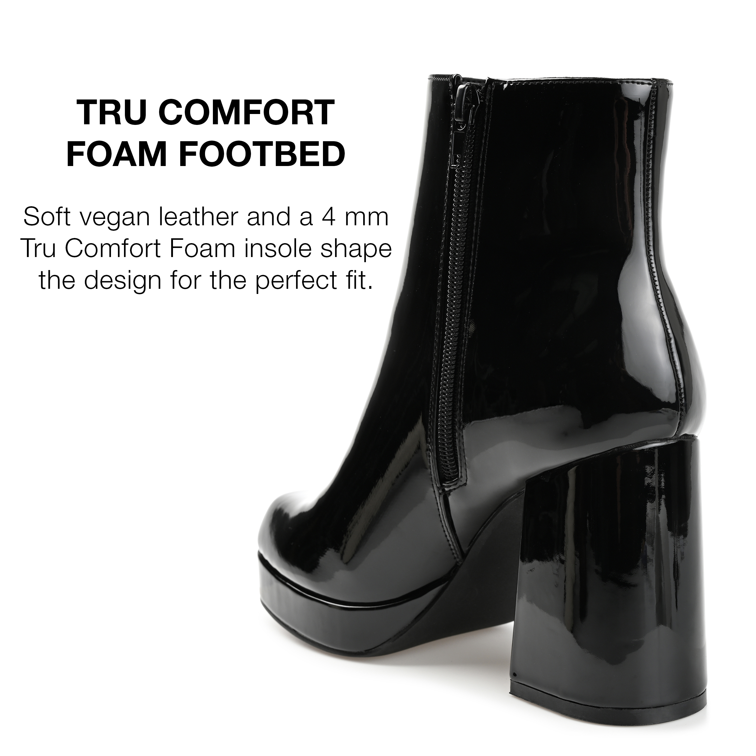 Journee Collection Womens Mollie Square Toe Platform Ankle Booties