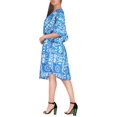 thumbnail image 2 of HAPPY BAY Women's Loungewear Relaxed Fit Caftan Mini Casual Sundress 2X-3X Sky, Hawaiian, 2 of 4