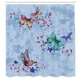 thumbnail image 3 of Ambesonne Butterfly Shower Curtain, Springtime Moths Dancing, 69"Wx70"L, Pale Blue, 3 of 3
