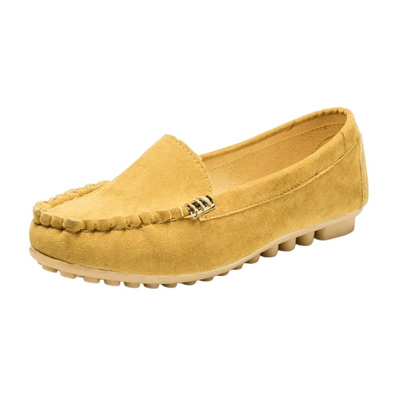 YLYL Women's Penny Loafers Round Toe Non Slip Comfortable Casual Work Office Driving Moccasins Shoes