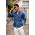 thumbnail image 3 of Camisas Casual De Manga Larga Para Hombre Con Estampado, 3 of 7