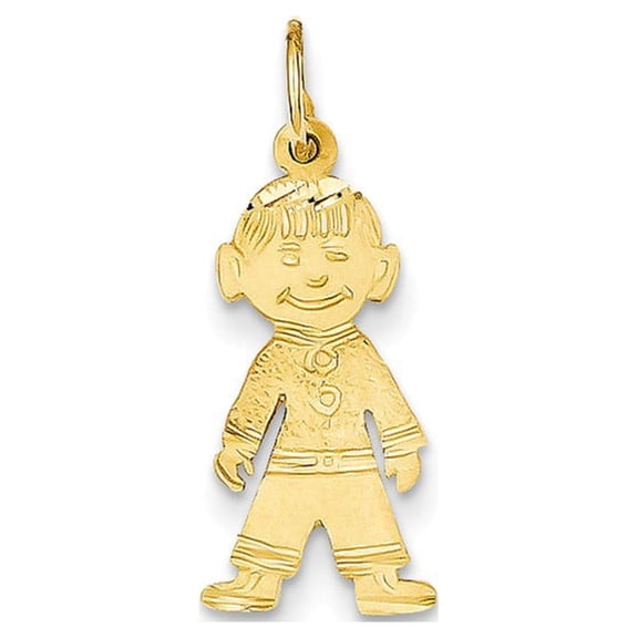 14k Yellow Gold Boy Charm