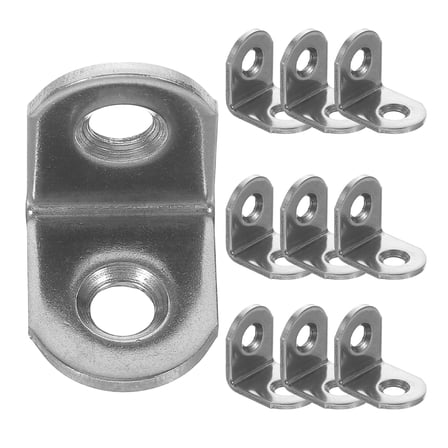 CIMAXIC 10Pcs Small Stainless Steel Angle Brackets for Wood Furniture Shelf Brackets