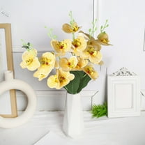 Gmogad 5-Branch Artificial Phalaenopsis 50cm Dark Rose Fake Flowers for Wedding Party Home Decor Realistic Silk Petals Luxury Floral Arrangement