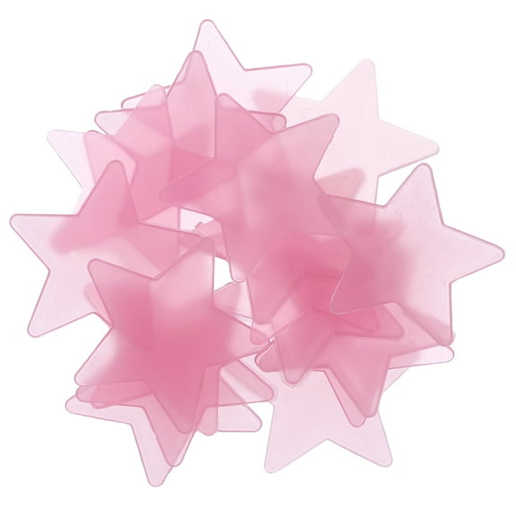 Uxcell 18pcs Glow in the Dark Stars Fluorescent Plastic Wall Stickers Adhesive Murals Decals, Red