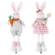 thumbnail image 5 of Matsuzay Adorno de con conejitos de Pascua de peluche suave para celebraciones navideñas Adornos de decoración del hogar Decoración del hogar verde, 5 of 6