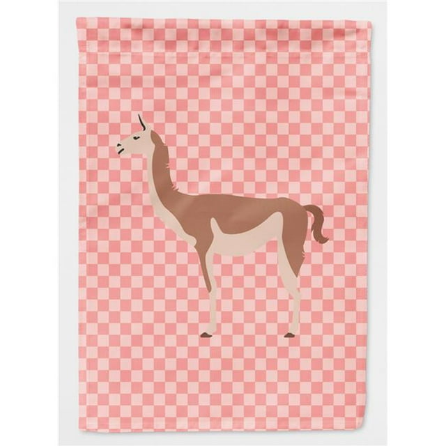 Carolines Treasures BB7921CHF Guanaco Drapeau de Maison en Toile à Carreaux Roses