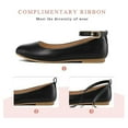 thumbnail image 6 of Bocca Girl's Black Pu Ballet Flat Ankle Strap Ballerina Flat Shoes Size 3, 6 of 7