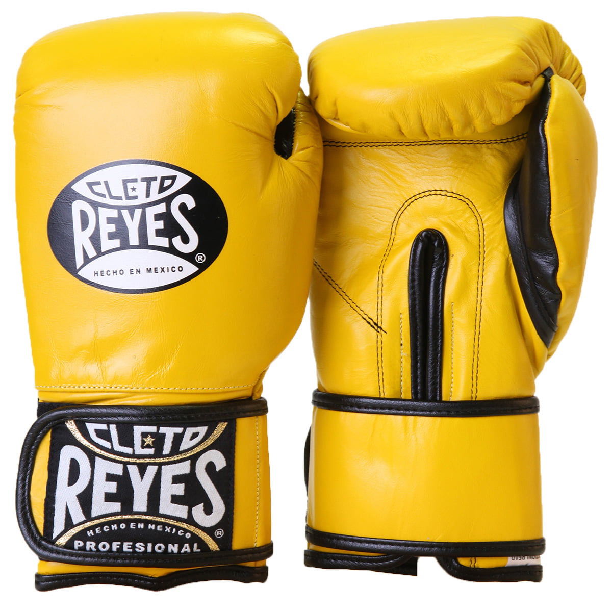 Gold Cleto Reyes Hook & Loop Boxing Gloves 