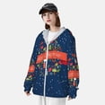 thumbnail image 3 of Kdxio Merry Christmas 1 Print Women Men Sun Protection UPF 50+ Jackets Zip Up Long Sleeve Hoodie Hiking Lightweight with Pockets, 3 of 7