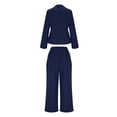 thumbnail image 5 of Purcolt Womens Suits 2 Piece Sets Business Casual Slim Fit Stand Neck Single Button Blazer and Straight Pants Wrinkle Free Office Work Outfits, 5 of 9