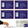 Mahjong Cards 2025, 2025 Large Print Mahjong Scorecard, 4PCS National