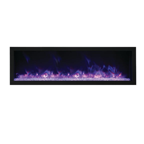 Smart 72″ Wide – Deep Indoor or Outdoor Electric Built-in only with Black Steel Surround