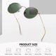 thumbnail image 4 of Small Round Polarized Sunglasses for Women Men Classic Retro Metal Frame Sun Glasses UV Protection, 4 of 4