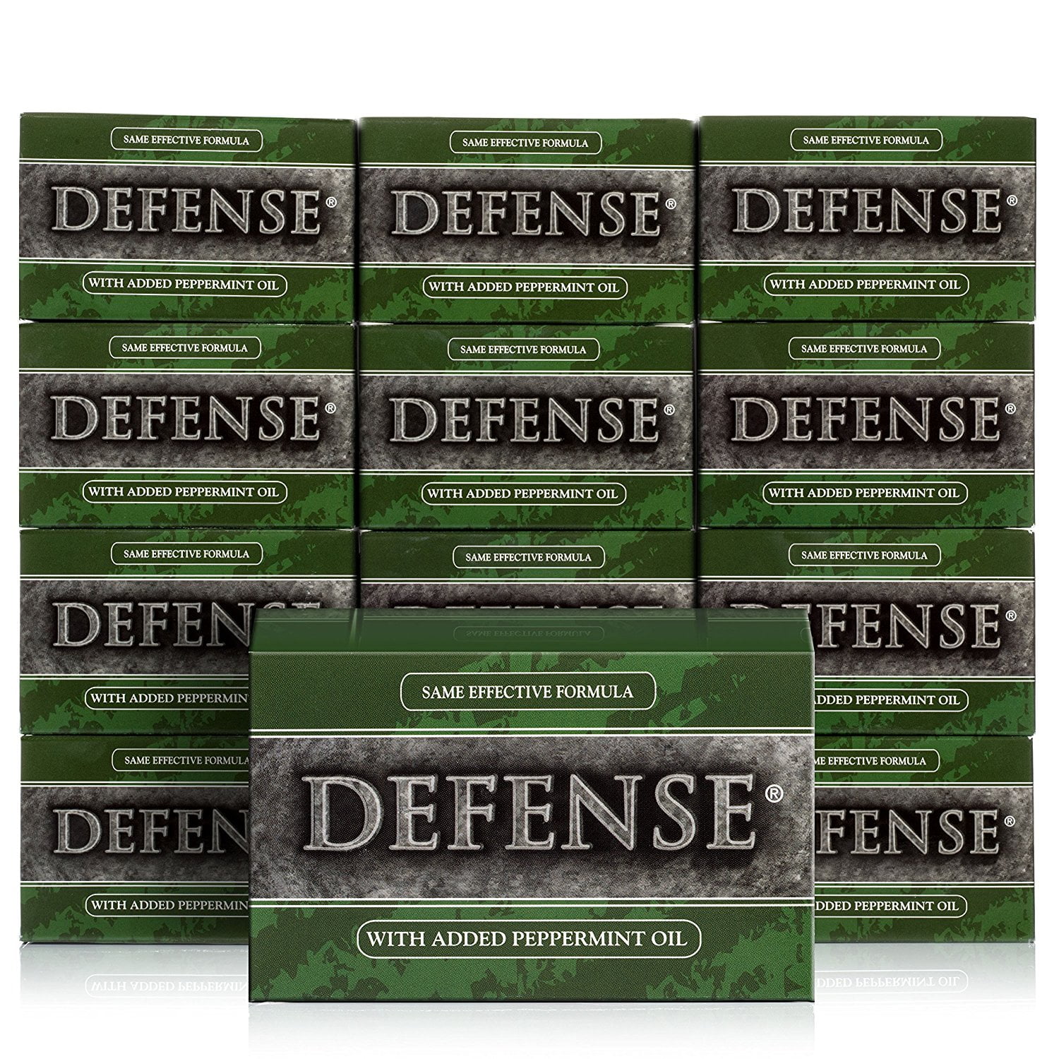 Defense Soap Bar Peppermint (Pack of 12) Contains 100 Natural and