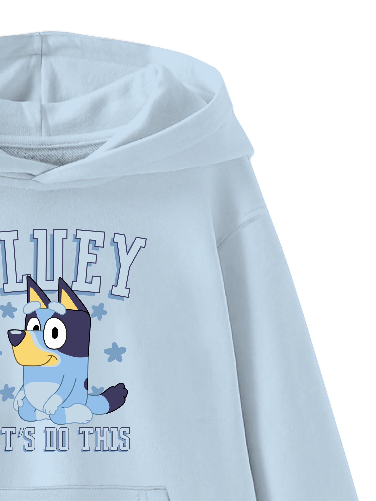 Bluey Kids Graphic Fleece Hoodie with Long Sleeves, Sizes 6-18