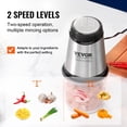 thumbnail image 4 of Procesador de alimentos VEVOR, mini picadora eléctrica, 400 W, 600 ml, 2 velocidades, 4 of 9