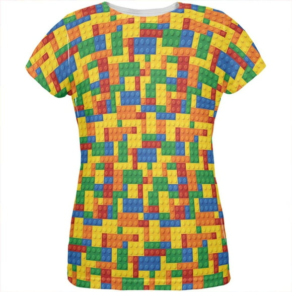 Halloween Building Blocks Costume All Over Womens T Shirt