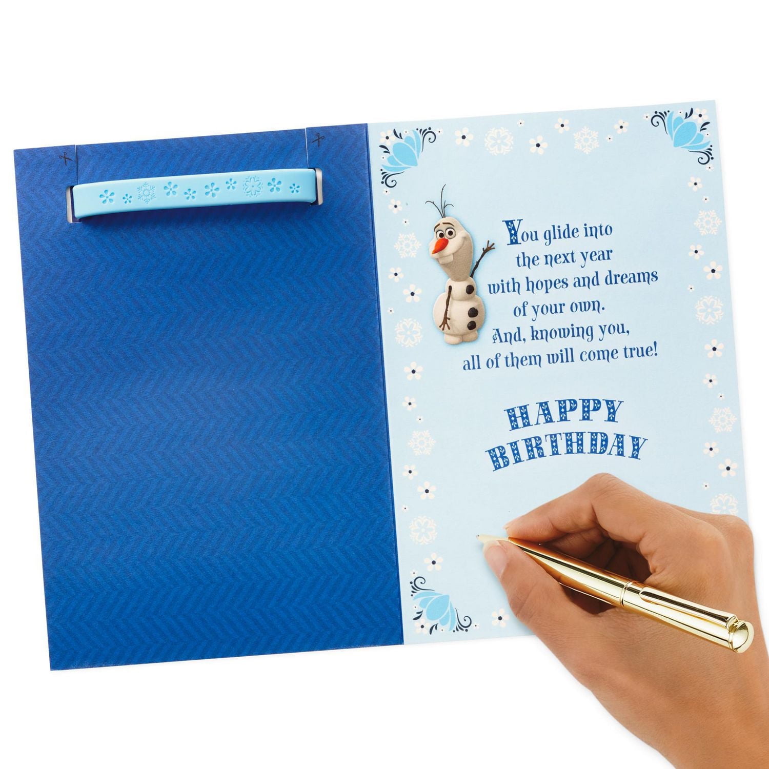 Carte de fête Hallmark pour fille (Bracelet à breloques Elsa La Reine des neiges)