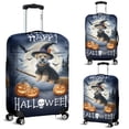 thumbnail image 2 of Happy Halloween Soft Coated Wheaten Terrier Witch Pumpkins Bats Travel Luggage Cover Wheatie Dog Lover Suitcase Dust Protective Decor - 13012, 2 of 5