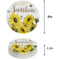 thumbnail image 1 of POGLIP Sunflowers You Are My Sunshine Set of 6 Round Coaster for Drinks, Absorbent Ceramic Stone Coasters Cup Mat with Cork Base for Home Kitchen Room Coffee Table Bar Decor, 1 of 5
