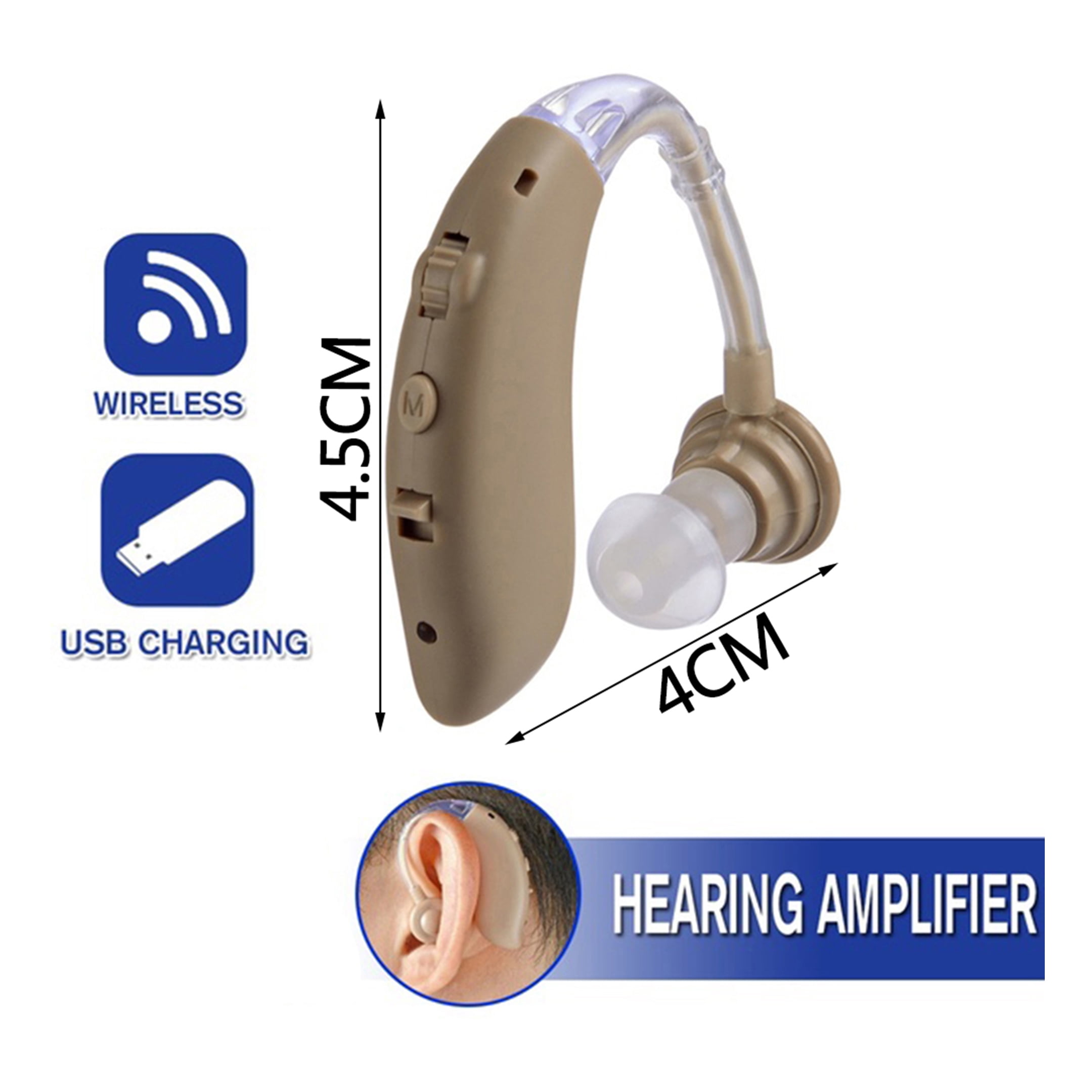 NK Hearing Amplifier for Adults and Seniors Rechargeable Digital