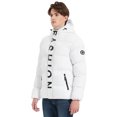 thumbnail image 4 of SEARIPE Men's Down Jacket Coat Solid Hooded Letter Printing Insulated Jacket with Pocket White XXL, 4 of 8