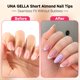 thumbnail image 3 of Uail Tips UNA GELLA Short Almond Gel x Nail Tips Half Cover, 3 of 7