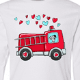 thumbnail image 4 of Inktastic Valentine Fire Truck with Cute Dalmatian and Hearts Long Sleeve Youth T-Shirt, 4 of 5