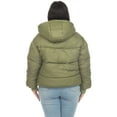 thumbnail image 3 of White Mark Women's Long Sleeve Zip Hooded Puffer Jacket with Pockets, 3 of 5