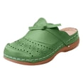 thumbnail image 6 of Clogs for Women 2026 Summer Comfortable Wedge Sandals Breathable Hollow Out Closed Toe Slip On Slippers with Arch Support Green Size 7, 6 of 7