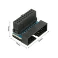 thumbnail image 2 of Uxcell USB 3.0 19Pin 90 Degree Adapter, Male to Female Right Angle Socket for Motherboard Internal Header, 2 of 4
