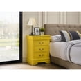 thumbnail image 5 of Passion Furniture Louis Philippe 3-Drawer Yellow Nightstand (29"H x 16"W x 21"D), 5 of 5