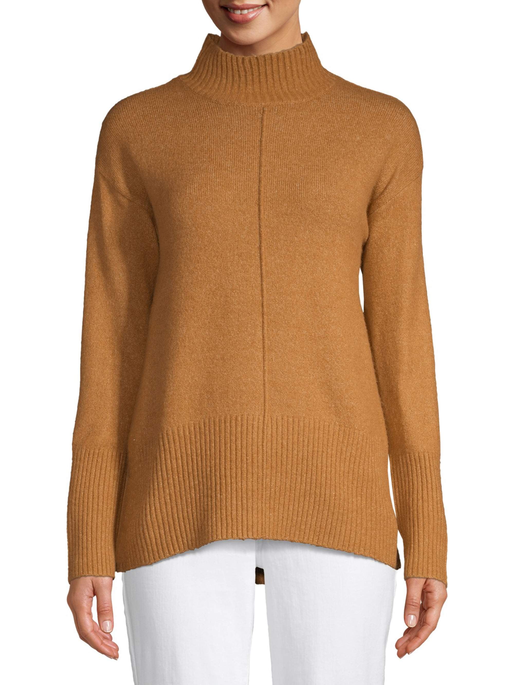 Jason Maxwell Womens Long Sleeve Mock Neck Pullover Sweater