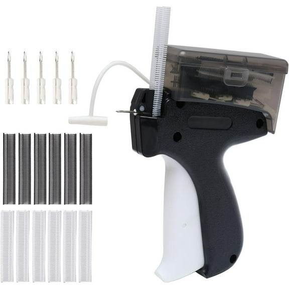 Stitch Gun for Clothing, Tagging Gun with Storage Box 1200 Pcs 0.2" Barbs Fasteners & 5 Needles, Black