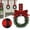 F, variant on 5 inch Mini Christmas Cabinet Wreaths with Ribbon Bows Red Berry, Artificial Small Kitchen Wreath, Xmas Decor for Window Door, Holiday Home Decor, Ideal for Christmas Decorations
