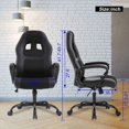 thumbnail image 3 of Office Chair Desk Gaming Racing High Back Computer Task Swivel Executive Stool With Lumbar Support Black, 3 of 5