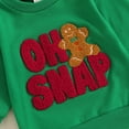 thumbnail image 4 of Toddler Baby Girl Boy Christmas Outfit Gingerbread Man Sweatshirt Long Sleeve Sweater Shirt Pullover Top Fall Winter Holiday Clothes, 4 of 8