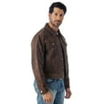 thumbnail image 7 of Reed's Men's Western Jean Style Suede Leather Shirt Jacket (S, CAMEL), 7 of 7