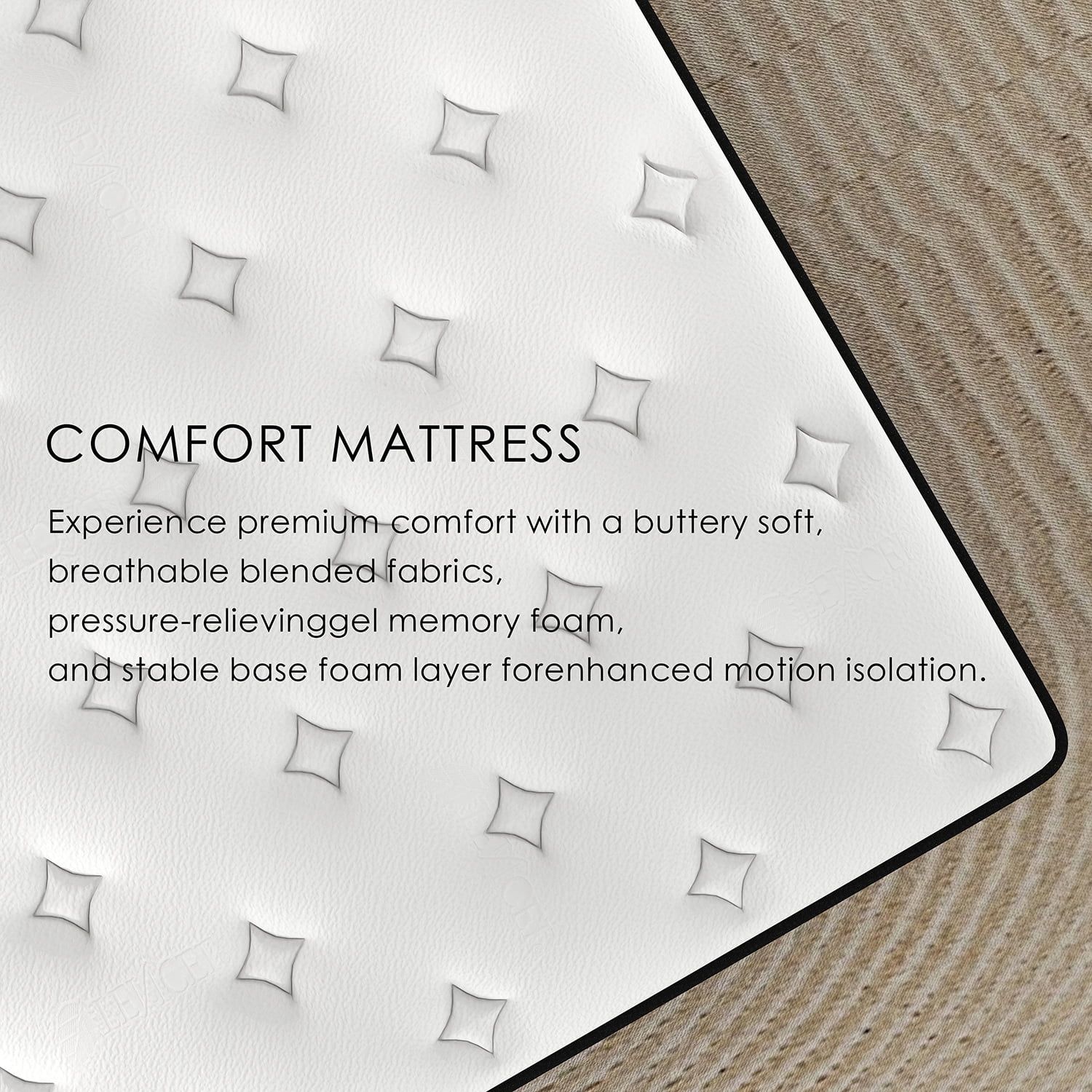 lemontalking 12 inch Hybrid Mattress in a Box, Innerspring and Gel Memory Foam Medium Firm, Full Mattress