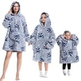 thumbnail image 1 of Sudadera con capucha a juego para la familia para mujer, manta de Sherpa de franela de felpa de gran tamaño, sudadera cálida para Halloween, ropa de casa gruesa para mujer, invierno, 1 of 4