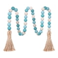thumbnail image 1 of Cuentas de madera con borlas para decoración del hogar, cuentas de oración con borlas de 100 cm Azul, 1 of 6