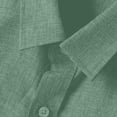 thumbnail image 7 of Luvrsol Plus Size Men's Linen Casual Short Sleeve Pockets Button Down Shirt, S-4XL, 7 of 7